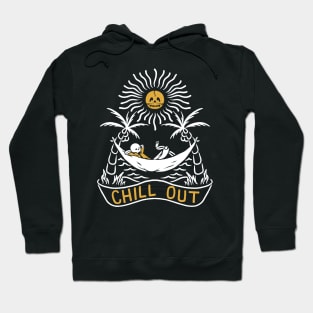 Chill Out Under the Sun Skeleton Hoodie